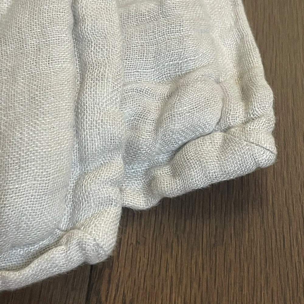RESTORATION HARDWARE 2 LINEN GAUZE DUNE BEIGE 20x28 Pillow Shams